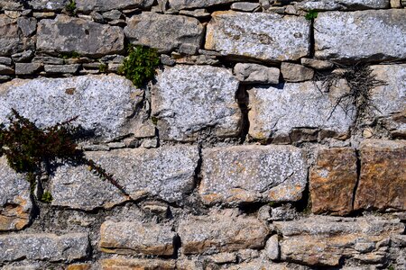 Stones wall natural stone photo