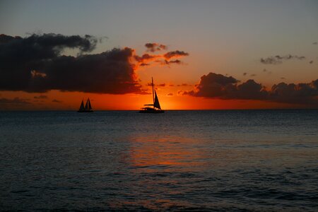 Silhouette paradise tropical photo