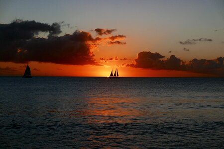 Beach evening ocean photo