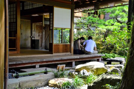 Japanese garden temple