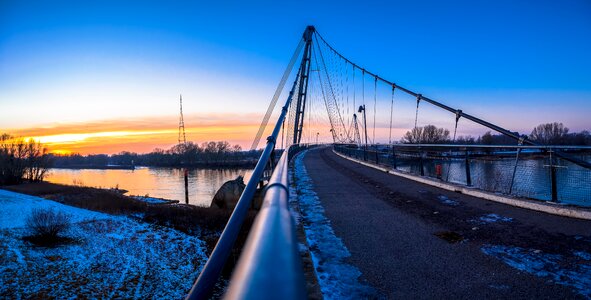 Bridge saxony-anhalt river photo