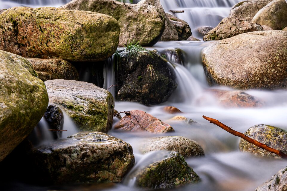 River mood brown waterfall