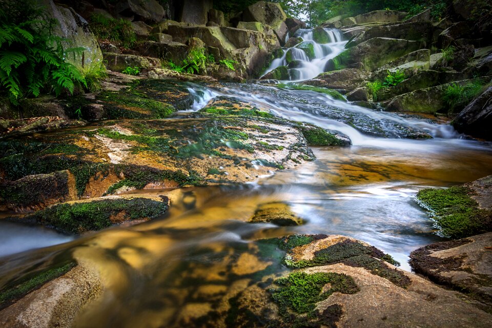 Waterfall long exposure flow photo