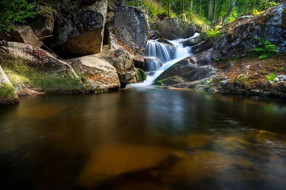 Waterfall long exposure flow photo