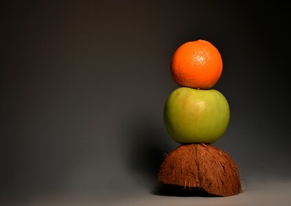 Green fruit coconut