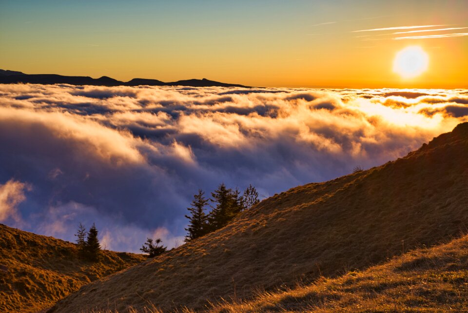 Clouds sunset sun