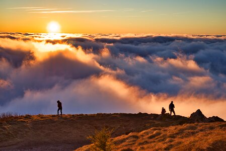 Clouds sunset sun photo