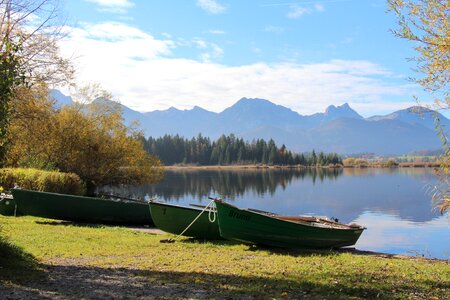 Panorama mountains water photo