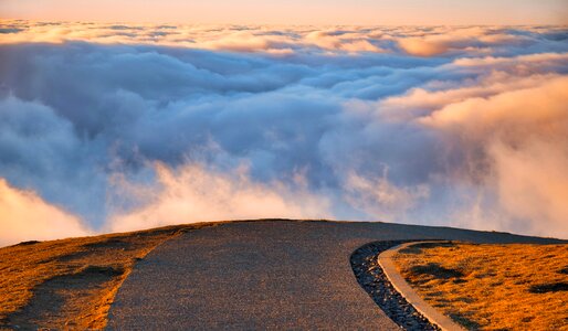 Mountain road path photo