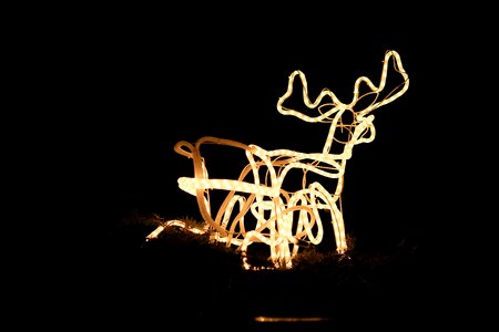 Reindeer lights decoration photo