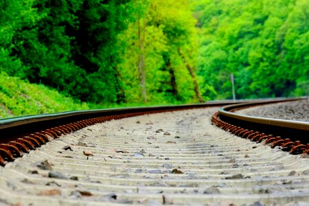 Train transport system landscape photo