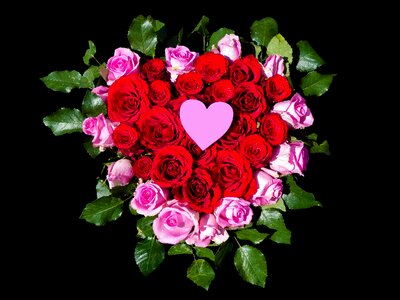 Heart flowers floral decorations decoration photo