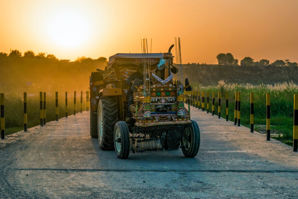 Sunset travel agriculture
