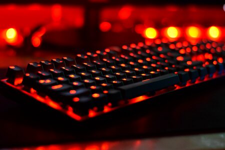 Peripheral illuminated gaming photo