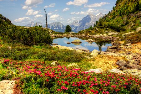 Nature blue lake photo