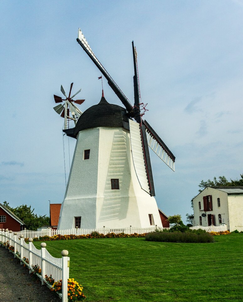 Fence tower windmill meadow