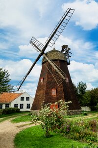 Garden trees tower windmill