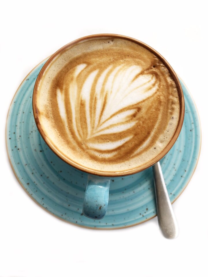 Drink hot cappuccino