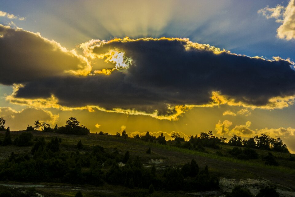 Sunrise sky in the evening