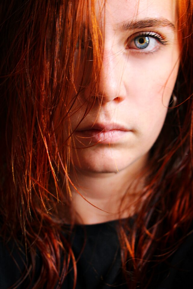 Blue look woman