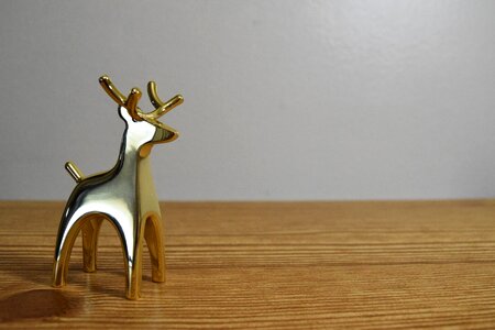Deer gold holiday photo