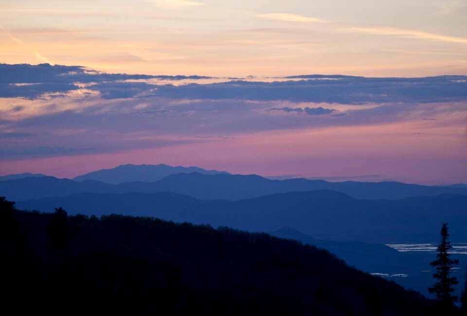 Peaks range sunlight