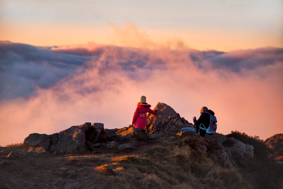 Sunset mountain evening