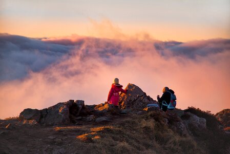 Sunset mountain evening