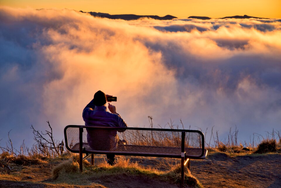 Sunset mountain evening
