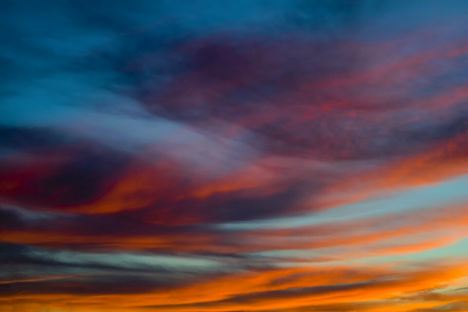 Orange clouds night