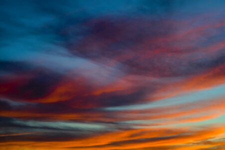 Orange clouds night