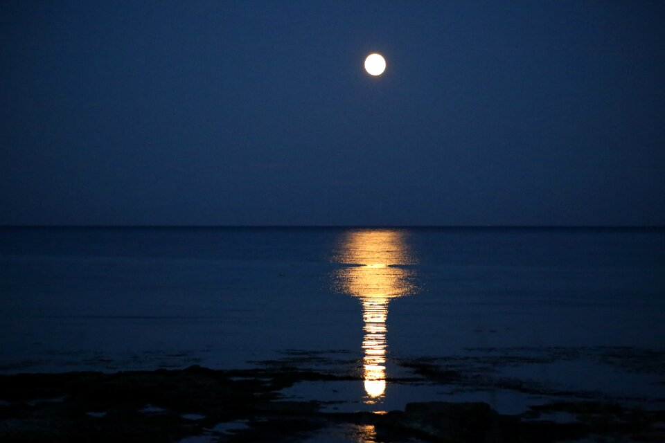 Dusk moonlight night sky