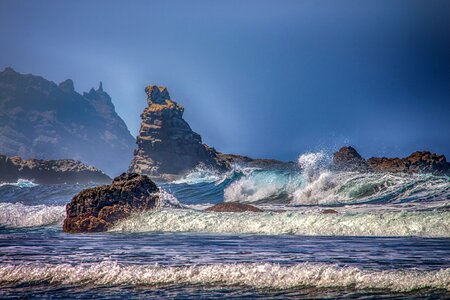 Sea wave breakwater photo