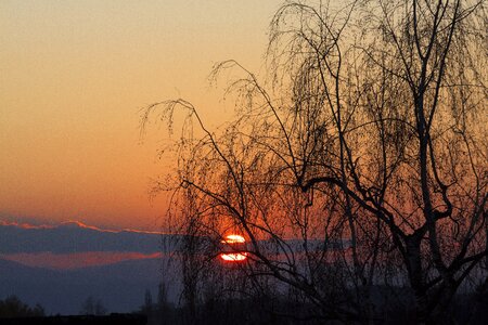 Sun evening sky cloud photo