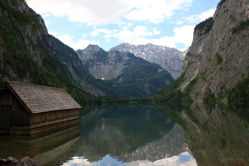 Landscape mountains lake photo