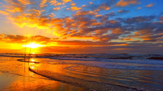 Sunset angler fishing photo