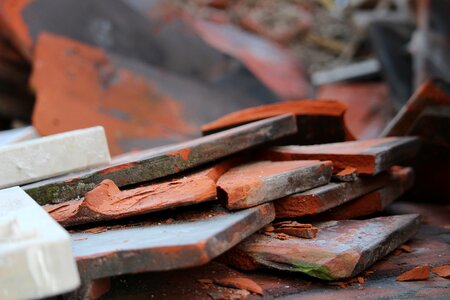 Orange construction material grey