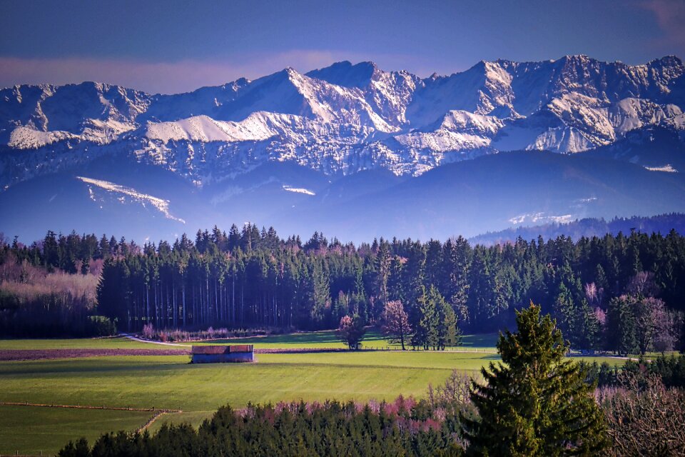 Landscape alpine mountains