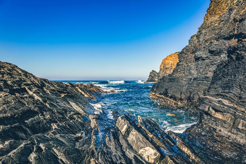 Stone water shore