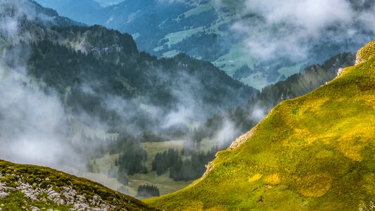 Clouds kleinwalsertal mountains
