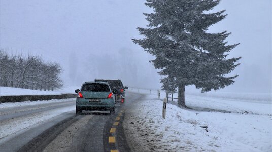 Asphalt buried winter
