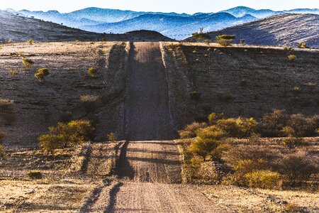 Road trip desert landscape