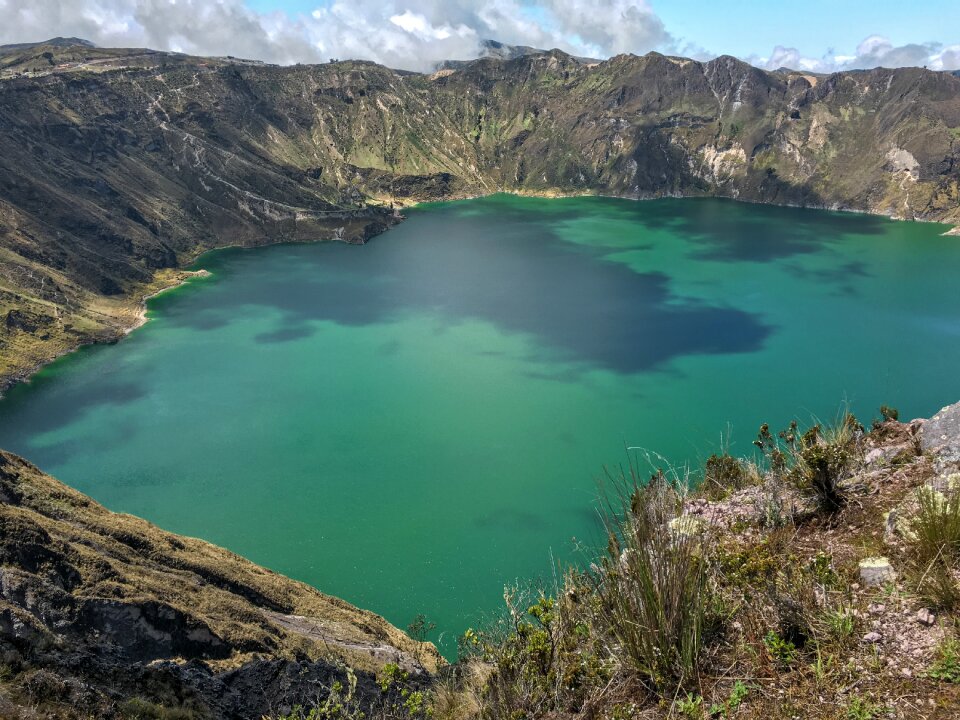 Crater lake landscape travel