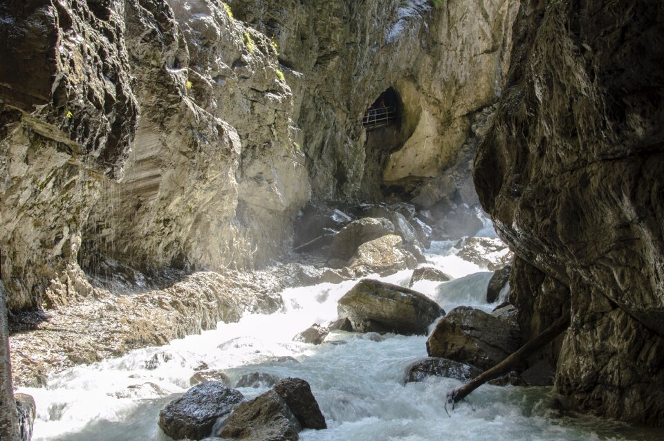 Running water water rock