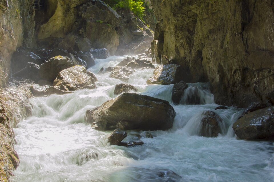 Running water water rock