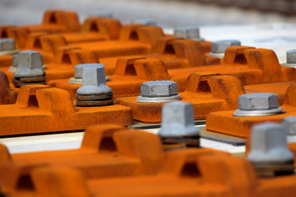 Rails railway sleepers screw