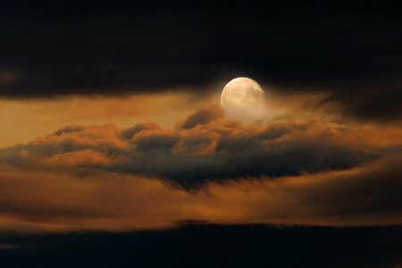 Moon full moon clouds