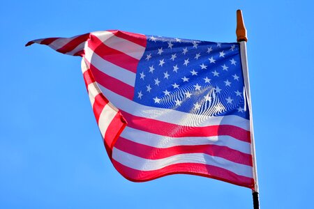 American flutter flag usa photo