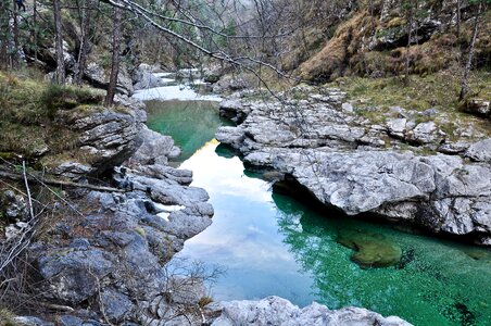 Mountain pools emerald photo