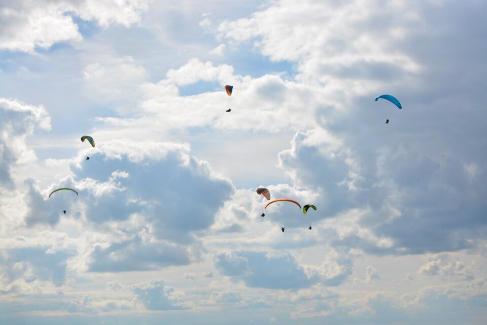 Free flight cloudy sky light cloudy sky